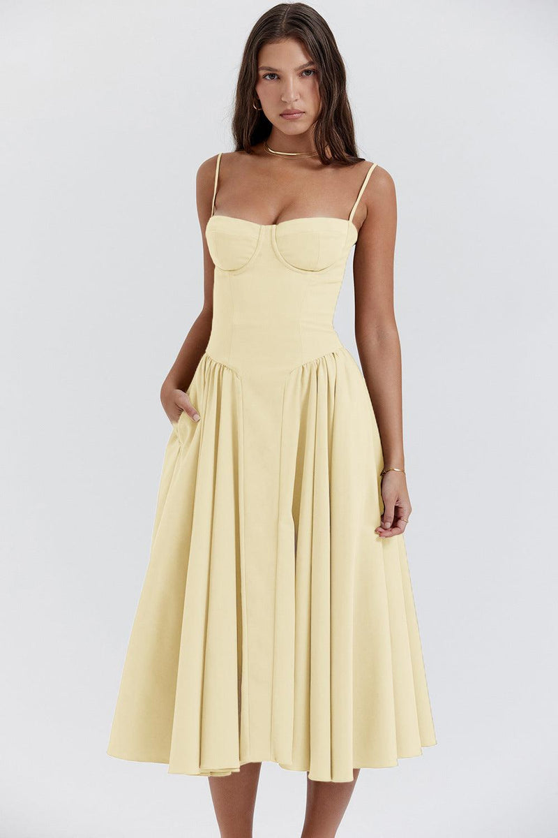 Robe Vintage Midi pour Femmes - Élégance Rétro et Sophistication