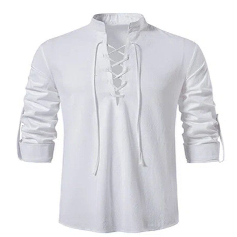 Chemise décontractée pour hommes à la fois élégante et pratique avec cordon de serrage