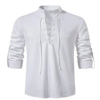 Chemise décontractée pour hommes à la fois élégante et pratique avec cordon de serrage