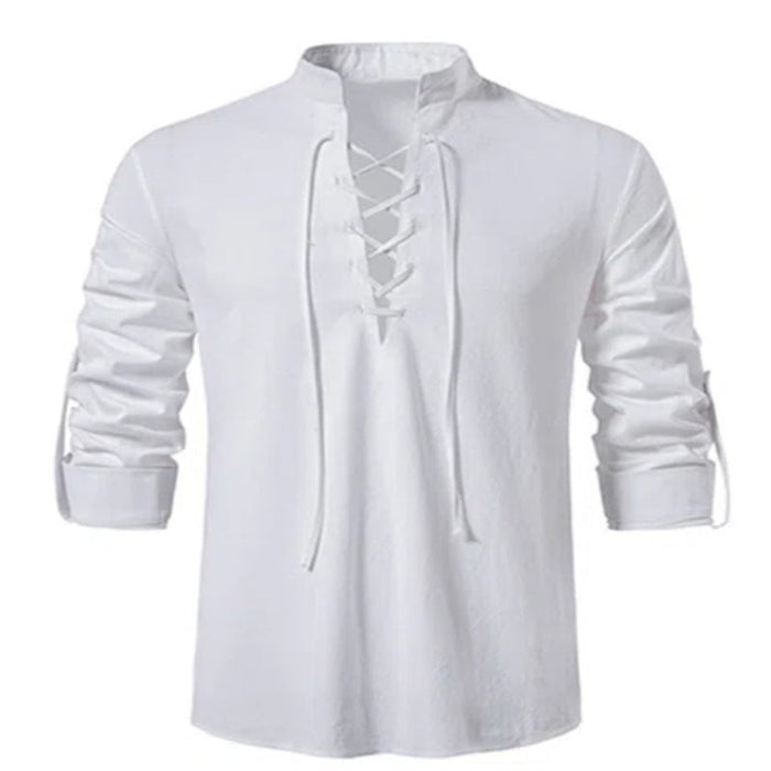 Chemise décontractée pour hommes à la fois élégante et pratique avec cordon de serrage