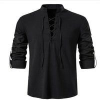 Chemise décontractée pour hommes à la fois élégante et pratique avec cordon de serrage