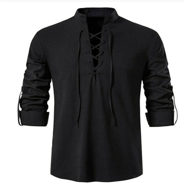Chemise décontractée pour hommes à la fois élégante et pratique avec cordon de serrage