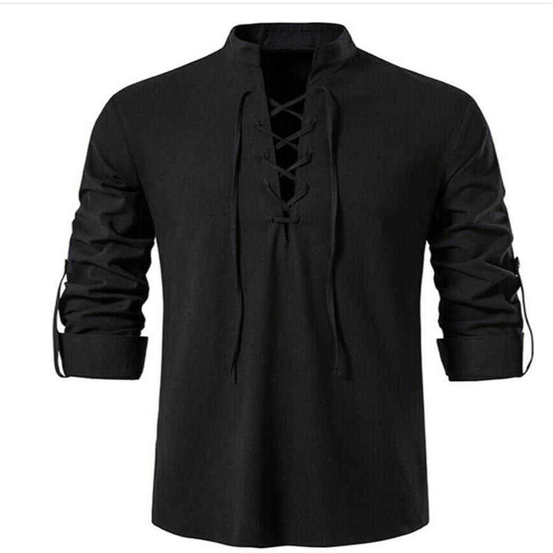 Chemise décontractée pour hommes à la fois élégante et pratique avec cordon de serrage