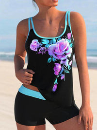 Élégant tankini pour femme avec des plumes dans un design plus moderne