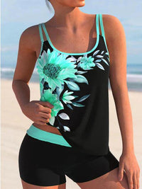 Élégant tankini pour femme avec des plumes dans un design plus moderne