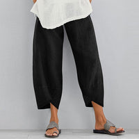 Pantalon ample en lin pour femmes - Respirant et confortable pour l'été