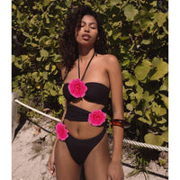 Maillot de bain une pièce floral pour femmes - Élégant monokini à découpe tendance