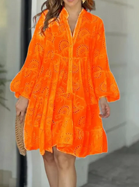 Robe d'été chic et confortable à col en V pour femmes