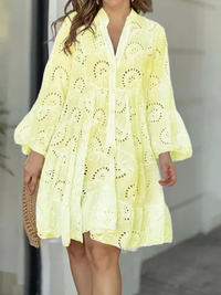 Robe d'été chic et confortable à col en V pour femmes