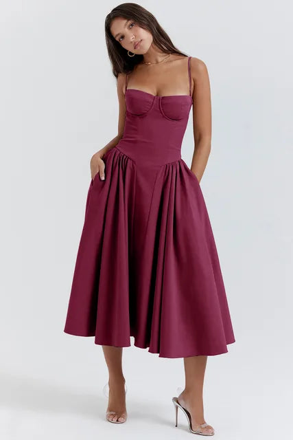 Élégante robe corset sans manches - Raquel pour un look parfait