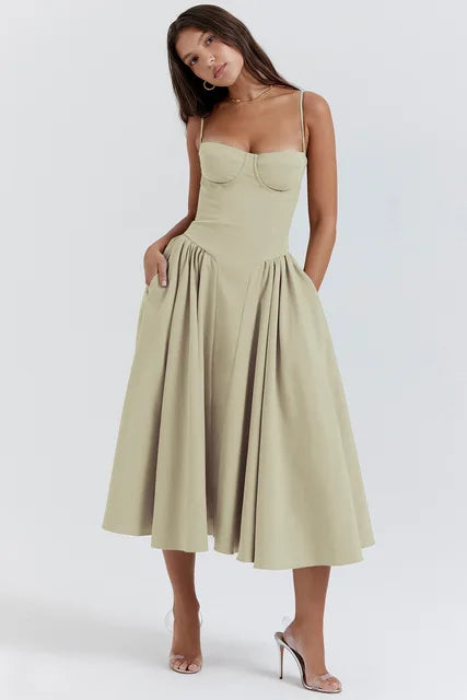 Élégante robe corset sans manches - Raquel pour un look parfait