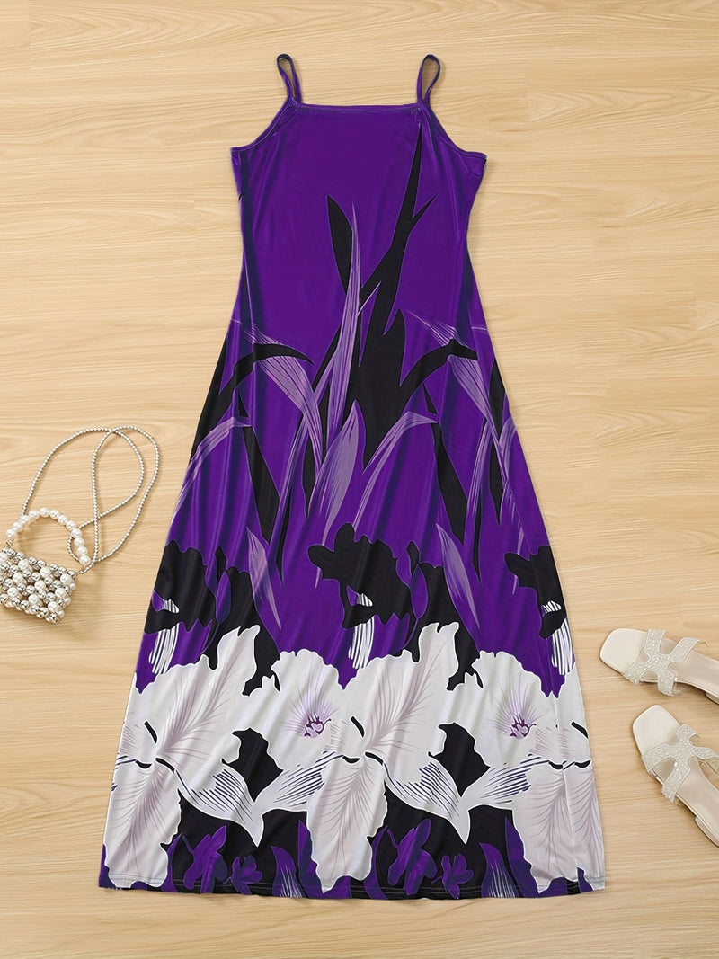 Robe à fines bretelles florale pour femmes - Parfaite pour toutes les saisons