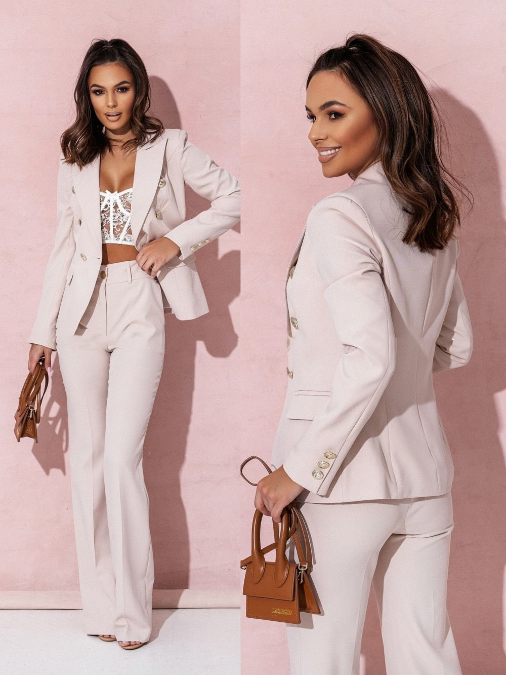 Naomi - Robe midi chic avec une élégante encolure en V pour un look élégant
