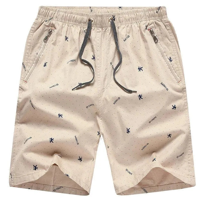 Short décontracté élégant pour hommes - Coton mélangé léger et respirant - Coupe décontractée confortable - Longueur au genou avec poche zippée sécurisée