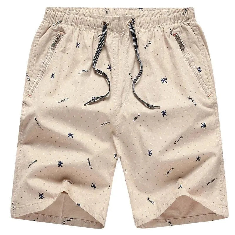 Short décontracté élégant pour hommes - Coton mélangé léger et respirant - Coupe décontractée confortable - Longueur au genou avec poche zippée sécurisée