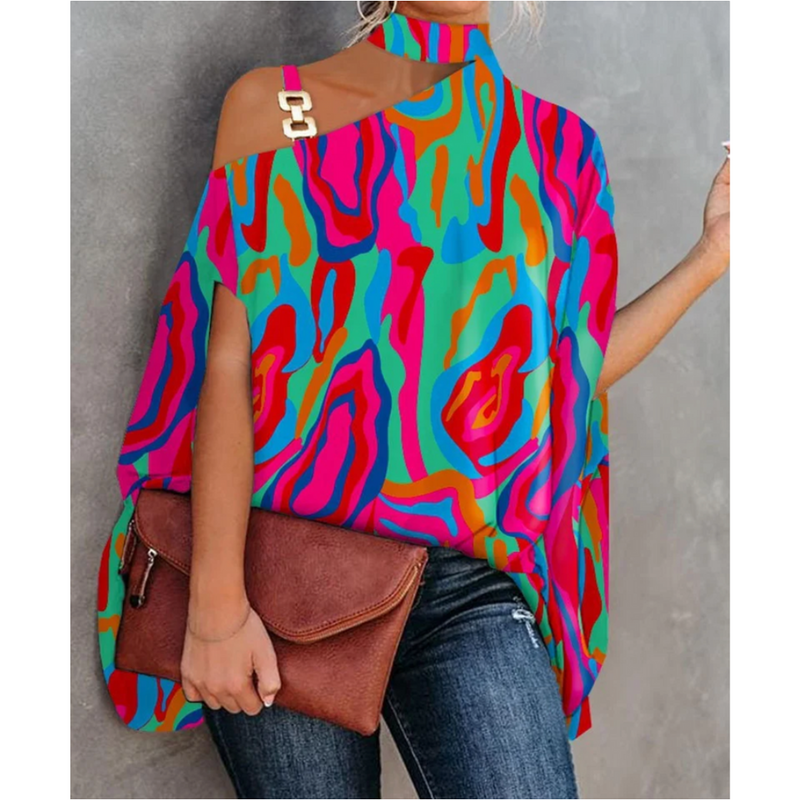 Top chic à épaulettes pour femmes - blouse légère et tendance pour un confort quotidien