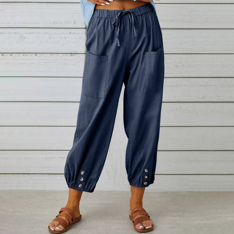 Pantalon décontracté pour femme - Style souple et confortable pour une détente optimale et des journées de repos