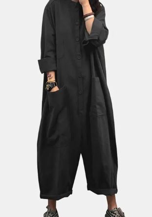 Salopette surdimensionnée pour femme - coupe décontractée confortable avec poches pratiques pour un style décontracté sans effort tous les jours