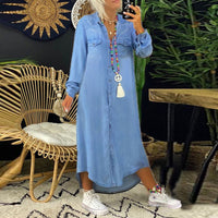 Robe en jean élégante à manches longues - Isabela pour un look stylé
