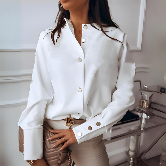 Chemisier élégant à boutons pour femmes - Chemise élégante au design chic