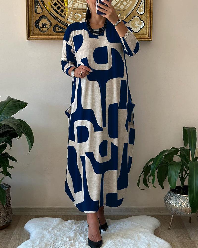 Robe Longue pour Femmes à la Mode avec Imprimé Tendance