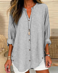Chemise longue chic et décontractée pour femmes, avec boutons pour un look élégant et sans effort