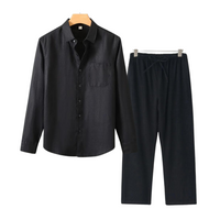 Ian | Combinaison élégante de lin et de manches longues pour un look élégant