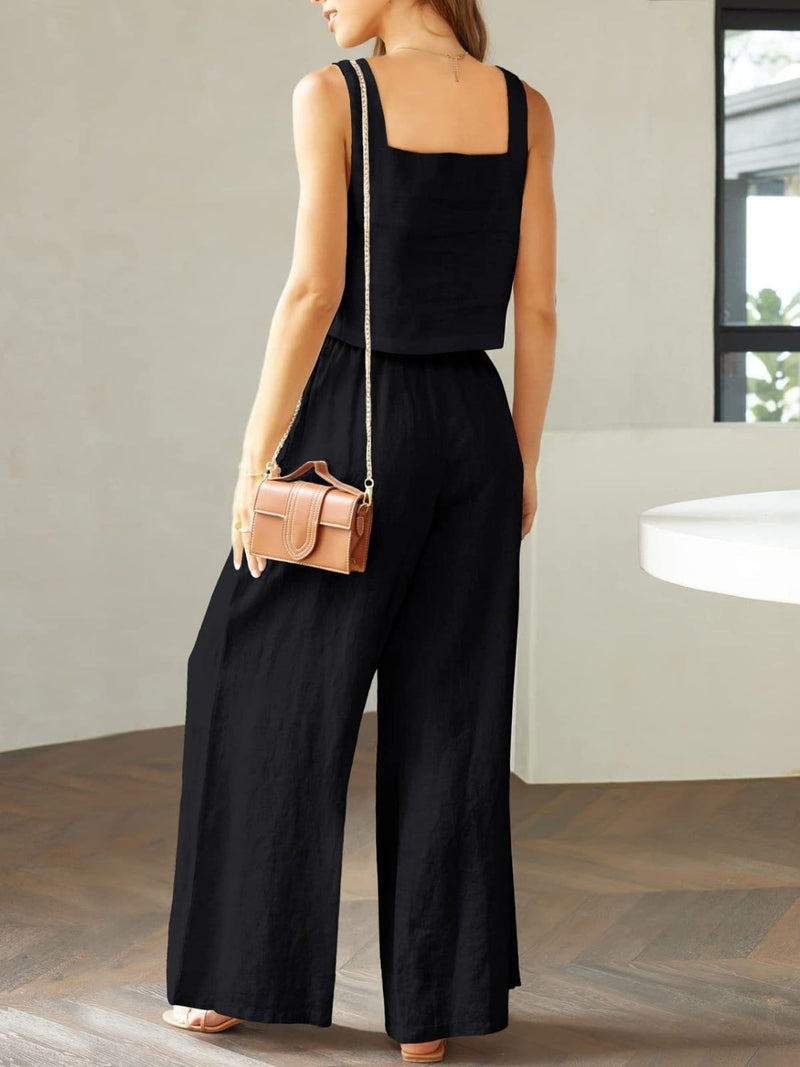 Katrien | Ensemble de pantalons larges tendance pour un look élégant