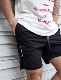 Shorts décontractés pour homme - léger et confortables - taille élastique avec cordon de serrage - longueur au-dessus du genou