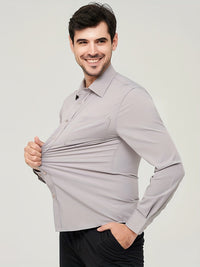 Camisole de vêtement pour homme - Algon transpirable - Corte moderno - Manga larga con botón