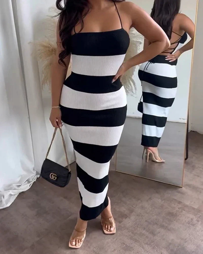 Robe d'été pour femmes, chic et élégante, avec de beaux motifs imprimés