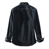 Camisa de mezclilla para hombres - de manga larga con botones - cuello clásico - estilo casual