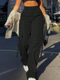 Pantalon cargo à taille haute pour femme pour un look polyvalent et décontracté