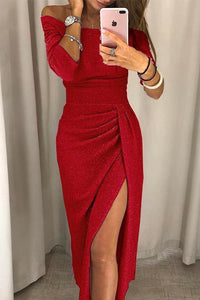 Robe Midi Élégante pour Femmes avec Détails Pailletés