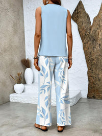 Top et pantalon large d'été pour femmes - Ensemble 2 pièces pour un look élégant