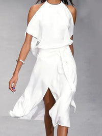 Robe élégante à épaules dénudées pour femmes pour un look sophistiqué