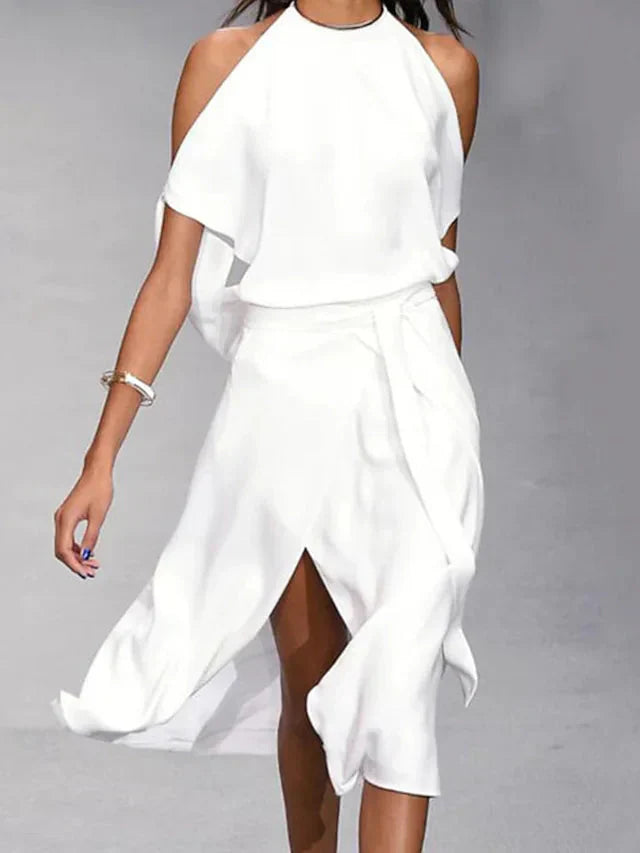 Robe élégante à épaules dénudées pour femmes pour un look sophistiqué