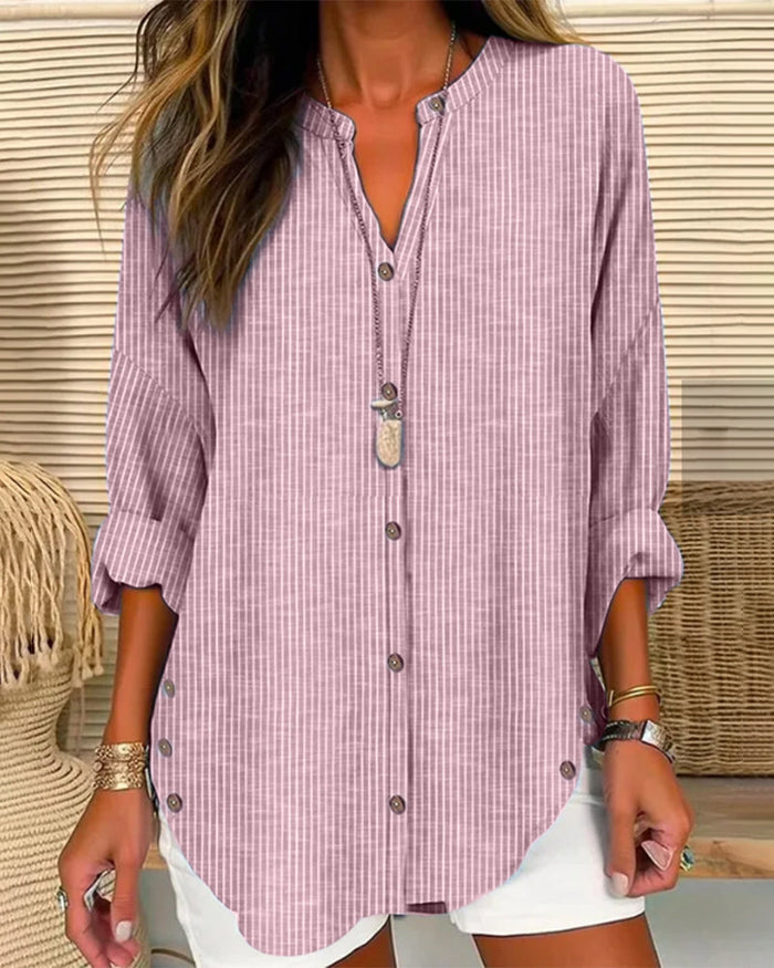 Chemise longue chic et décontractée pour femmes, avec boutons pour un look élégant et sans effort