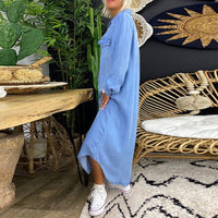 Robe en jean élégante à manches longues - Isabela pour un look stylé