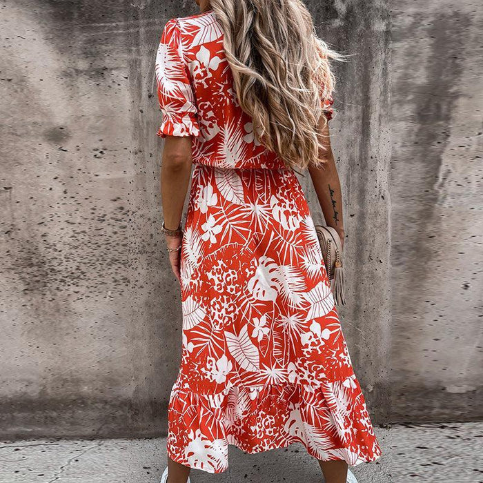 Robe d'été midi pour femmes - Légère, fluide et sans manches pour un look rafraîchissant