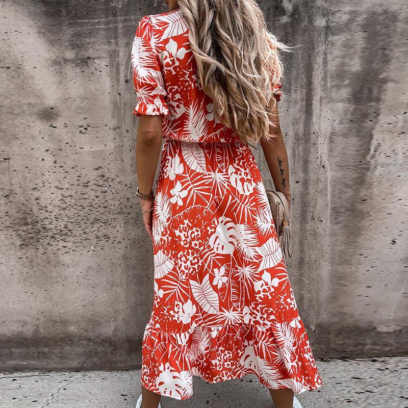 Robe d'été midi pour femmes - Légère, fluide et sans manches pour un look rafraîchissant