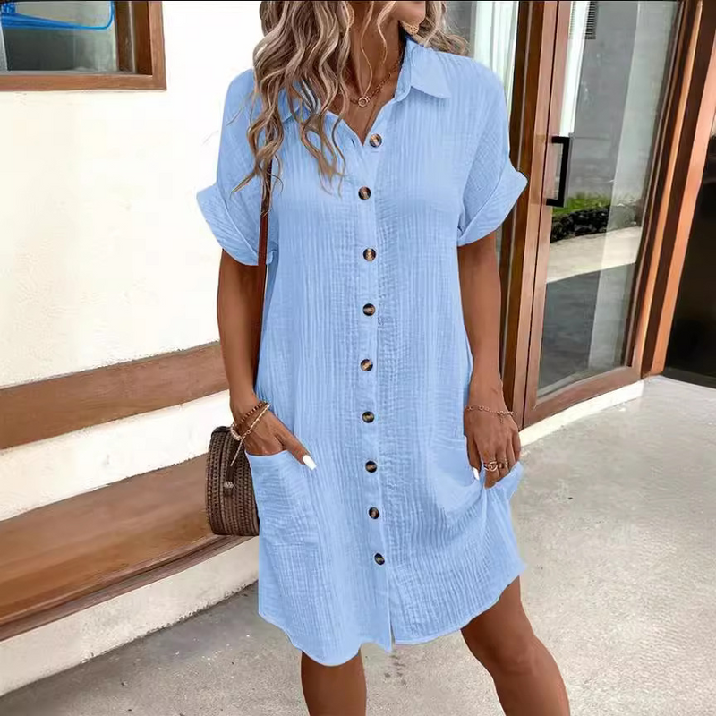 Tunique d'été aérée à manches courtes pour un style frais