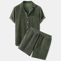 Ensemble d'été en coton de luxe pour hommes - Polo élégant pour un look stylé