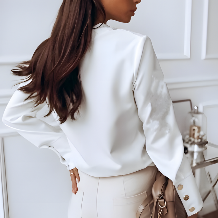 Chemisier élégant à boutons pour femmes - Chemise élégante au design chic