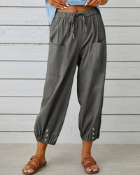 Pantalon à jambes larges pour femmes - Tissu doux et confortable pour un look profilé et décontracté