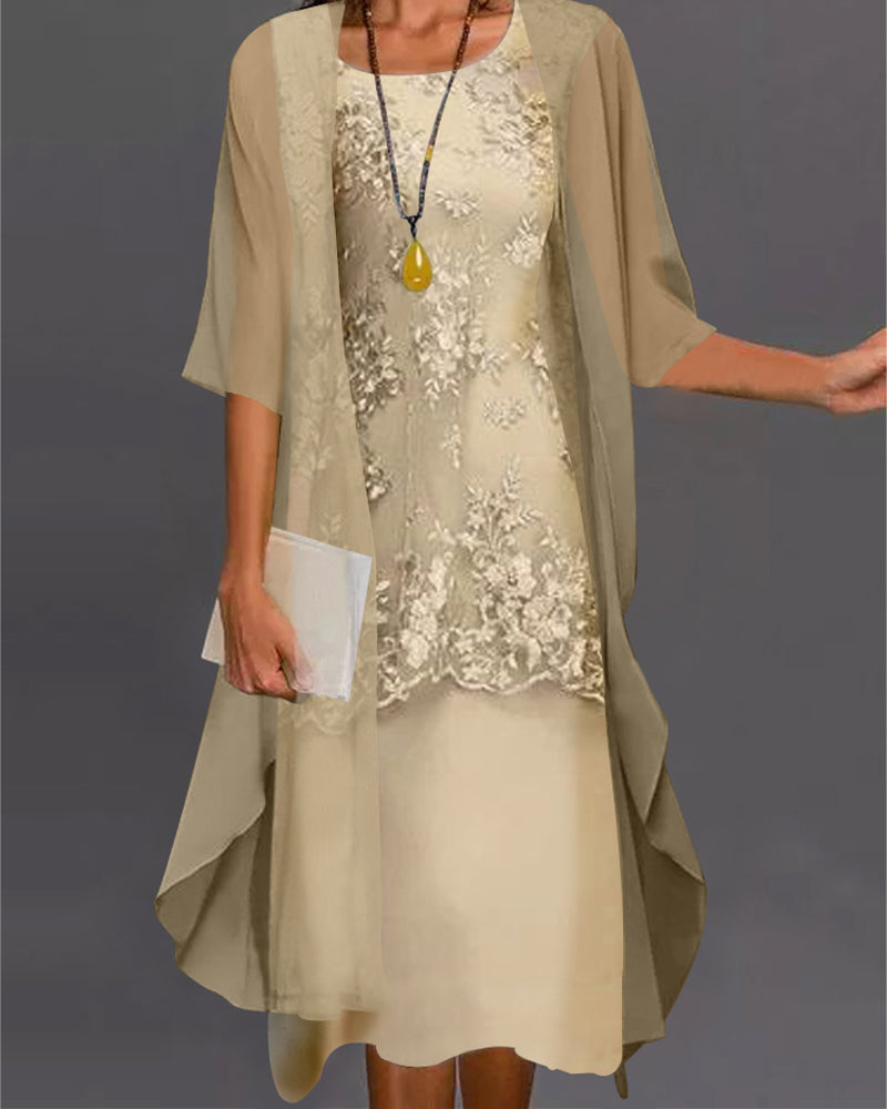 Robe deux pièces en mousseline chic et élégante pour un look sophistiqué