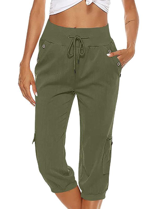 Pantalon cargo pour femmes - pantalon de tous les jours confortable et élégant avec des poches pratiques
