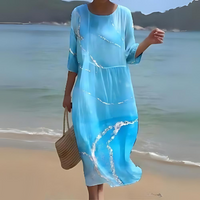 Chic et Élégante Robe Midi pour Femmes - Fluide, Légère et Parfaite pour Toutes les Saisons