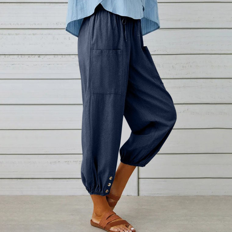 Pantalon décontracté pour femme - Style souple et confortable pour une détente optimale et des journées de repos