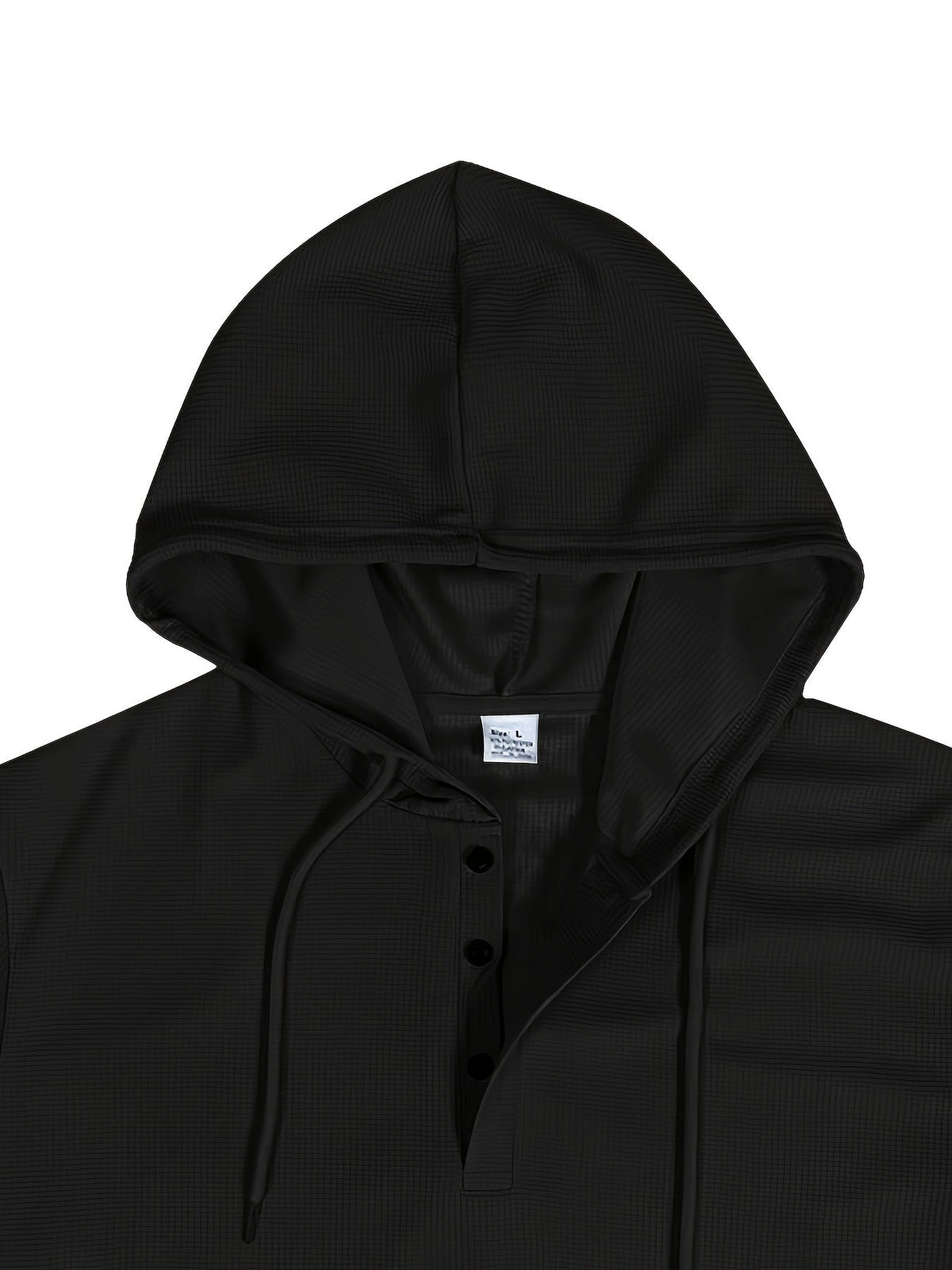 Ensemble de survêtement pour hommes - Hoodie à col boutonné - Mancherons côtelés - Pantalons de jogging avec cordon de serrage